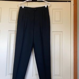 Black pleated slacks